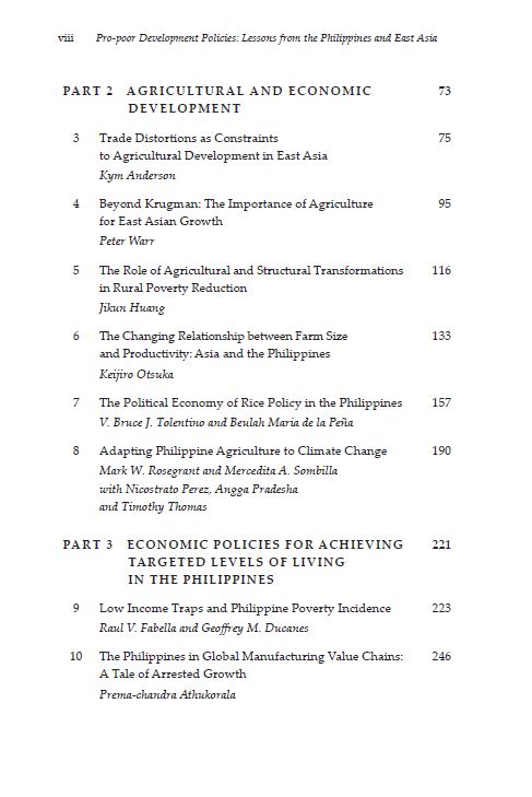 Pro-poor Development Policies: Lessons from the Philippines and East Asia