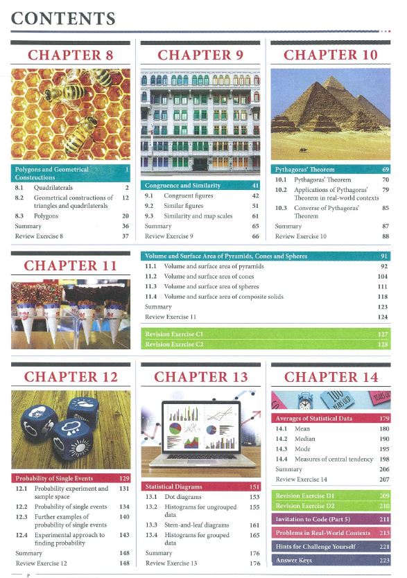 Full Set of Think Mathematics Secondary 2A and 2B Textbooks bundled with 2A and 2B Workbooks (Grade 8)